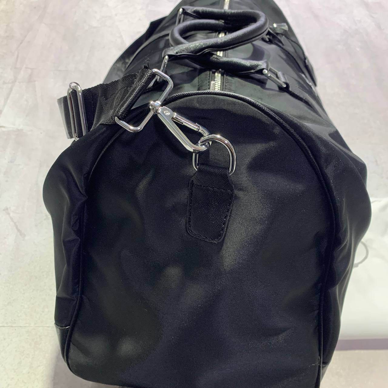 Prada Re-Nylon & Saffiona Leather Duffle Bag - Amoda