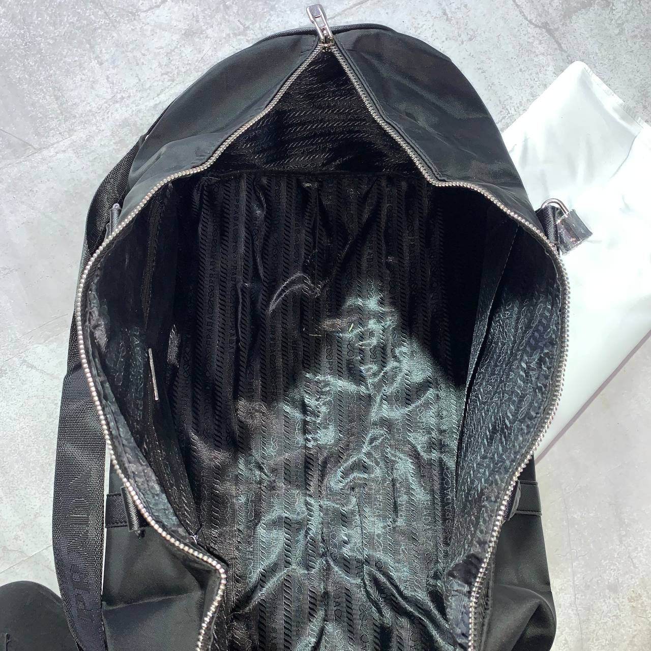 Prada Re-Nylon & Saffiona Leather Duffle Bag - Amoda