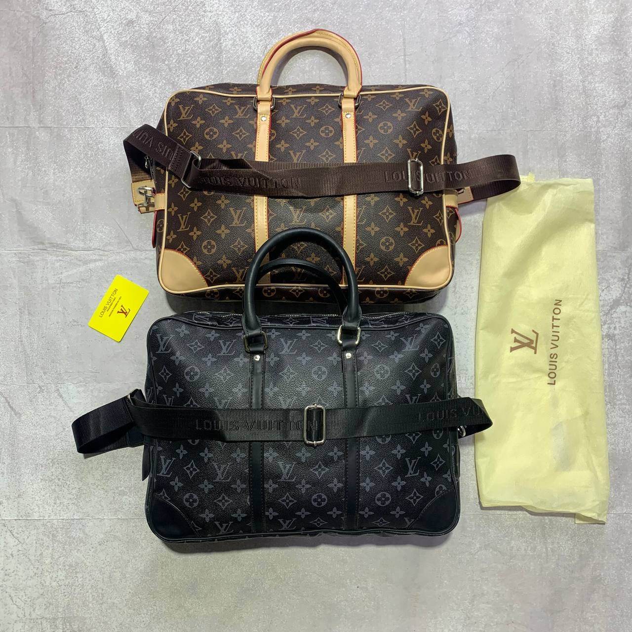 LV Porte Documents Voyage briefcase Monogram Brown and Black - Amoda