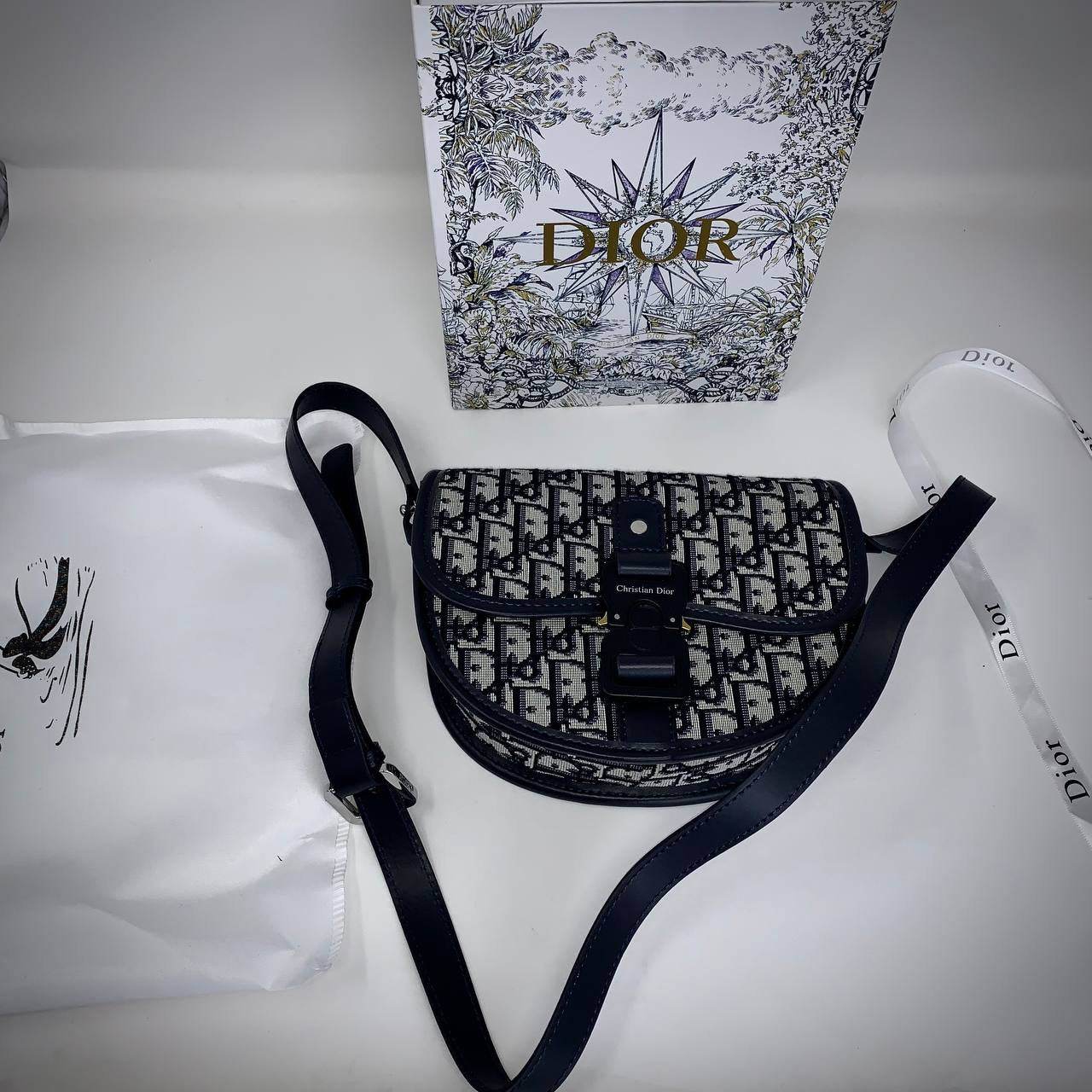 CD Mini Gallop Bag Beige&Black/ Grey/Oblique Jacquard - Amoda
