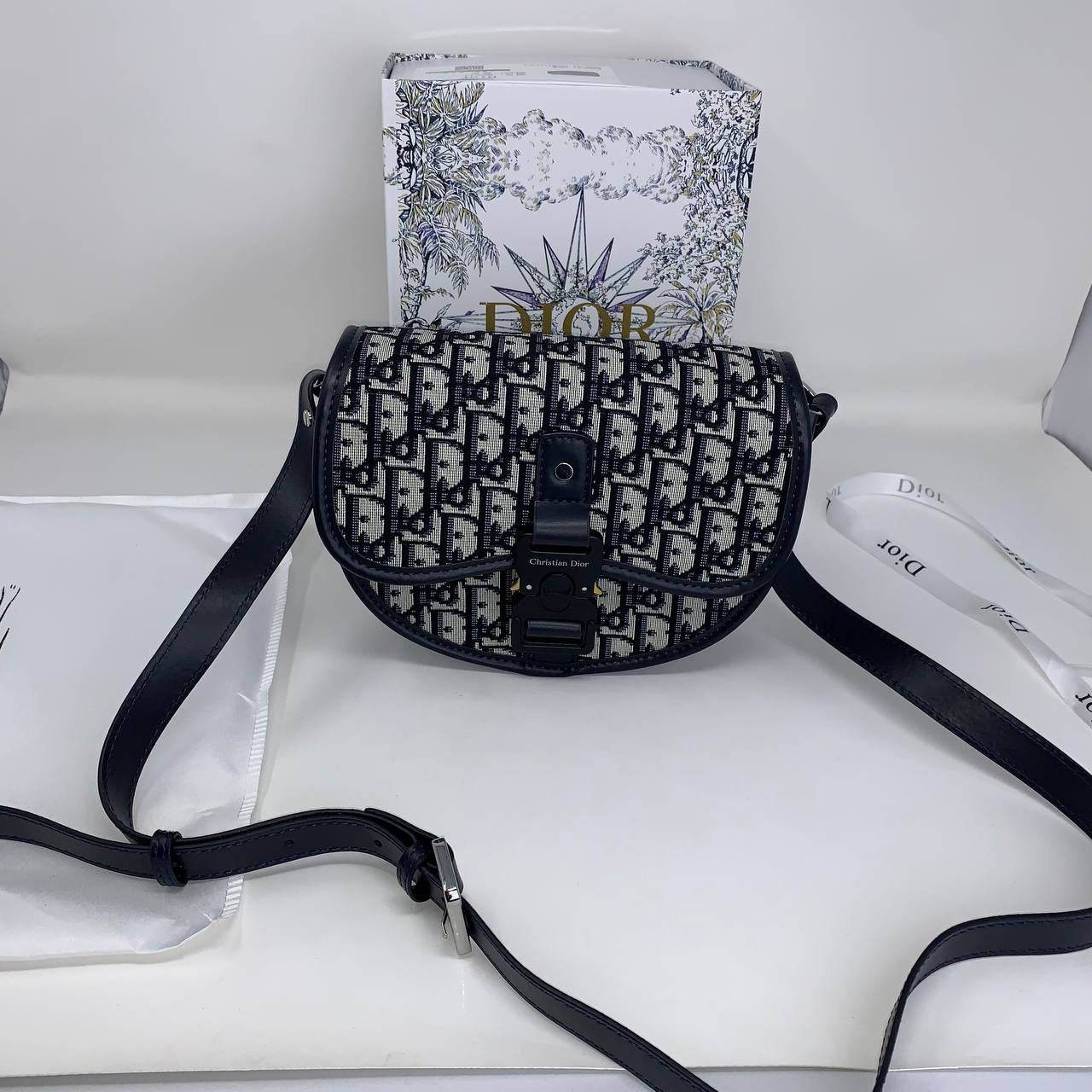 CD Mini Gallop Bag Beige&Black/ Grey/Oblique Jacquard - Amoda