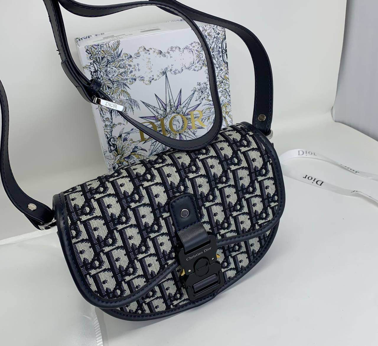 CD Mini Gallop Bag Beige&Black/ Grey/Oblique Jacquard - Amoda