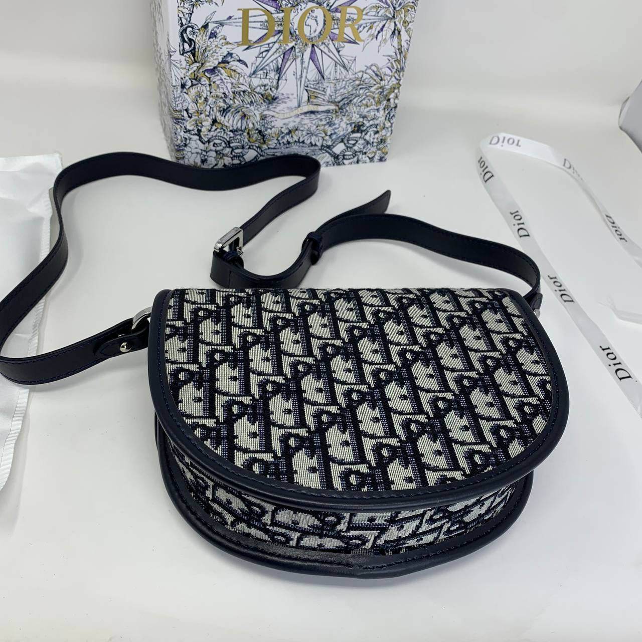 CD Mini Gallop Bag Beige&Black/ Grey/Oblique Jacquard - Amoda