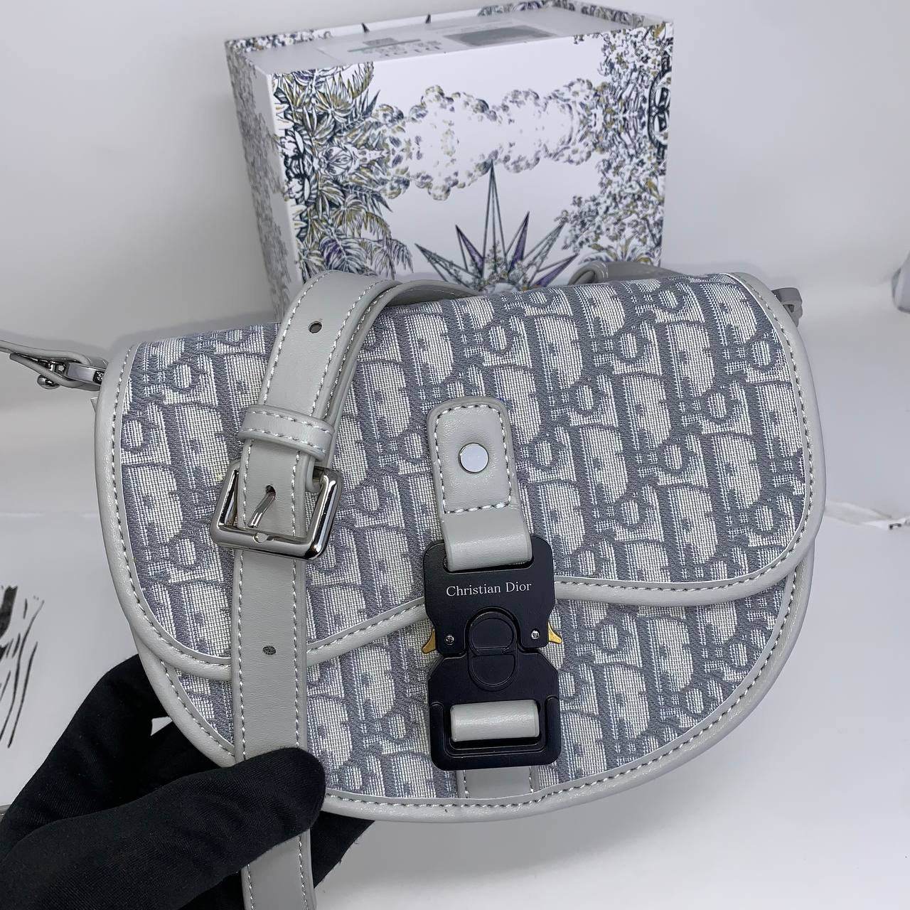 CD Mini Gallop Bag Beige&Black/ Grey/Oblique Jacquard - Amoda