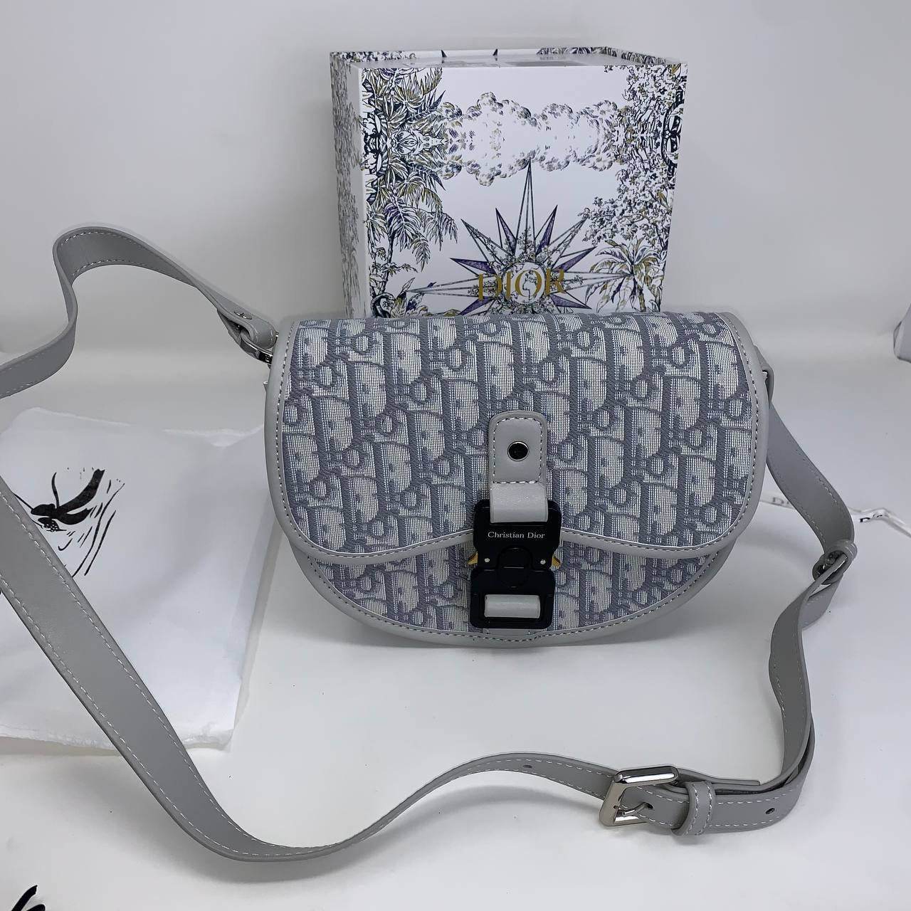 CD Mini Gallop Bag Beige&Black/ Grey/Oblique Jacquard - Amoda