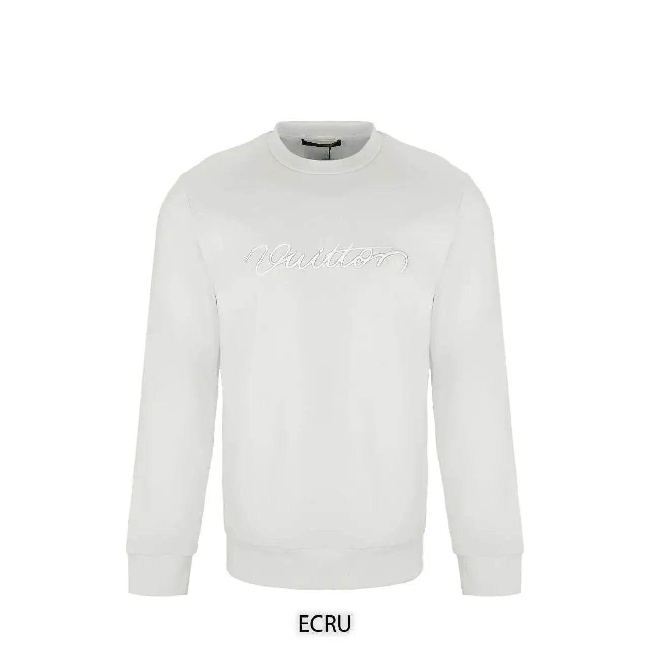 Embroidered Signature cotton LV Crewneck - Amoda