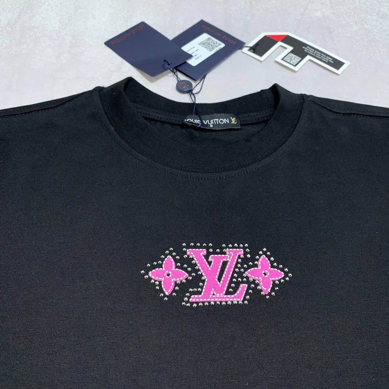 Louis Vuitton Cotton T-shirt with Pink Pattern - Amoda