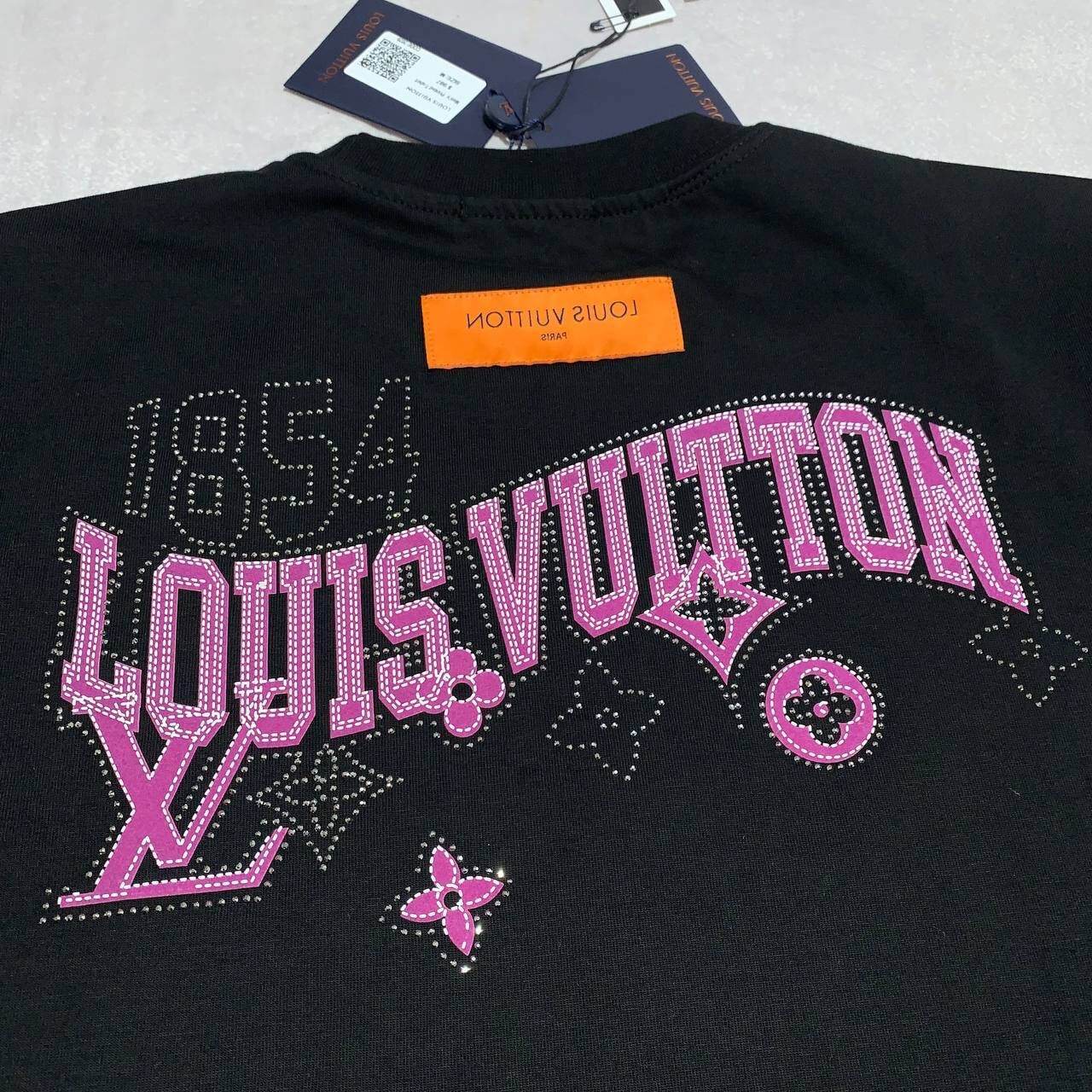Louis Vuitton Cotton T-shirt with Pink Pattern - Amoda