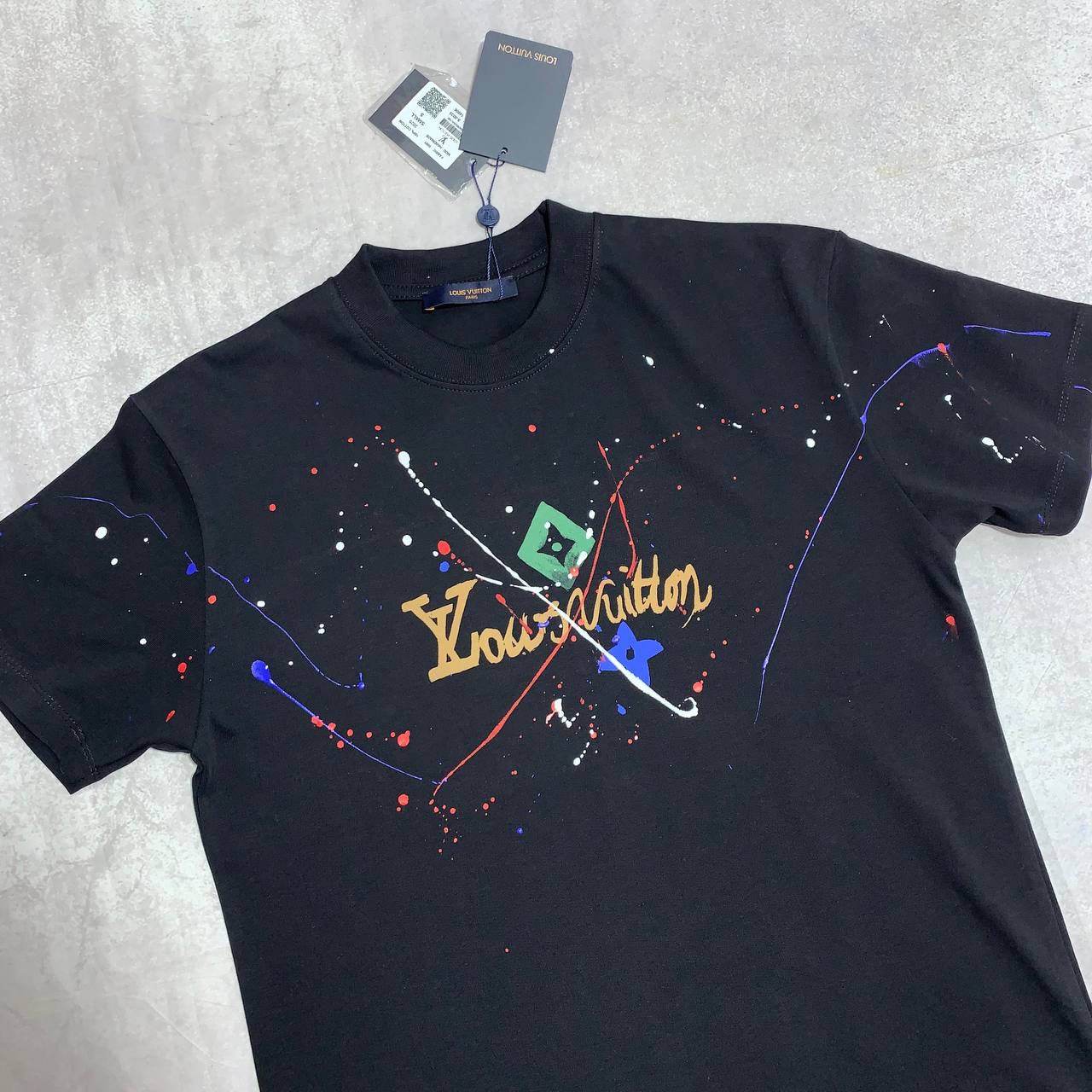 Louis Vuitton Splash pattern Heavy Cotton T shirts - Amoda
