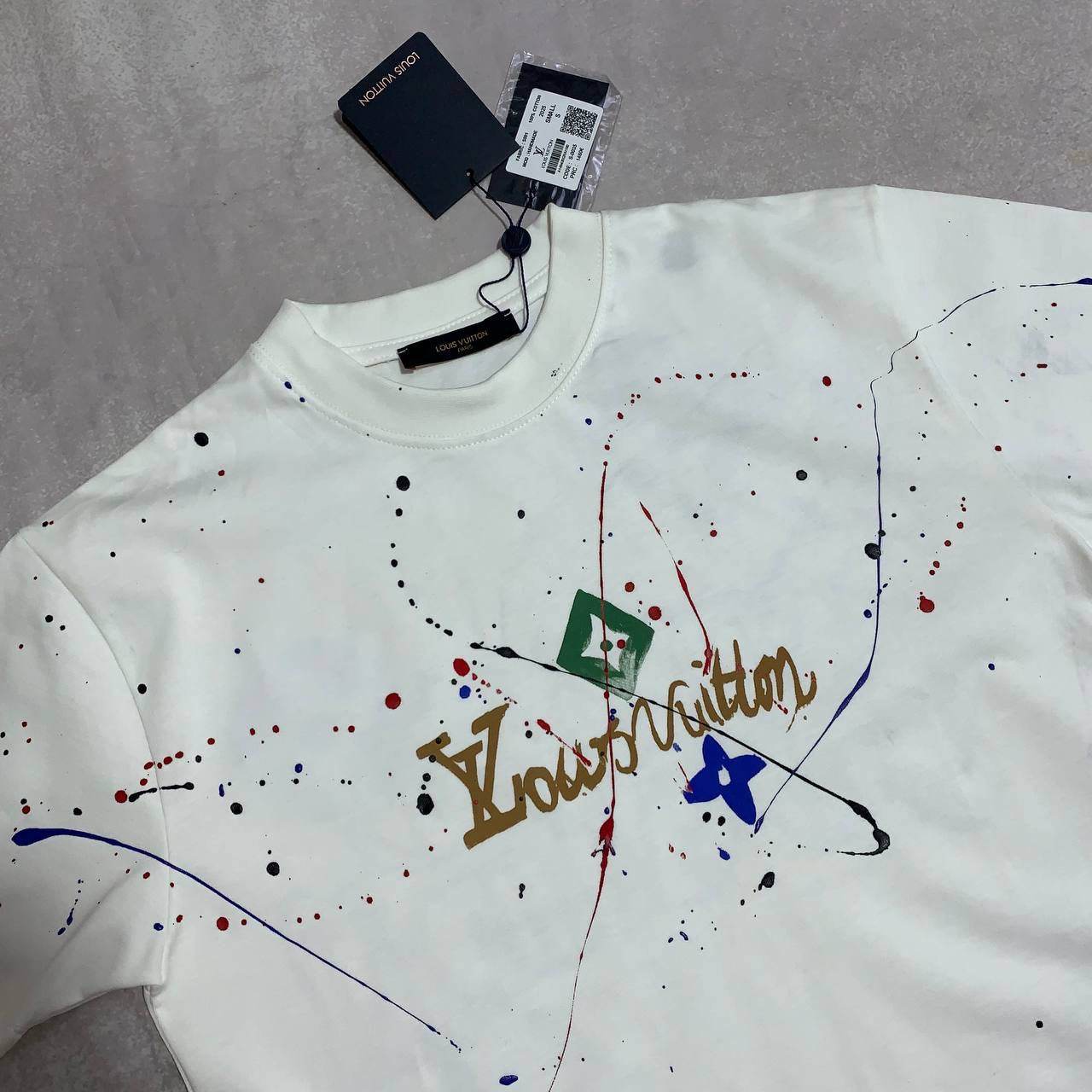 Louis Vuitton Splash pattern Heavy Cotton T shirts - Amoda