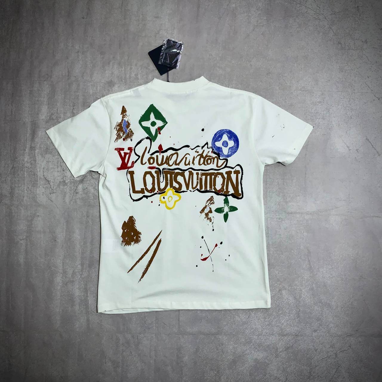 Louis Vuitton Splash pattern Heavy Cotton T shirts - Amoda