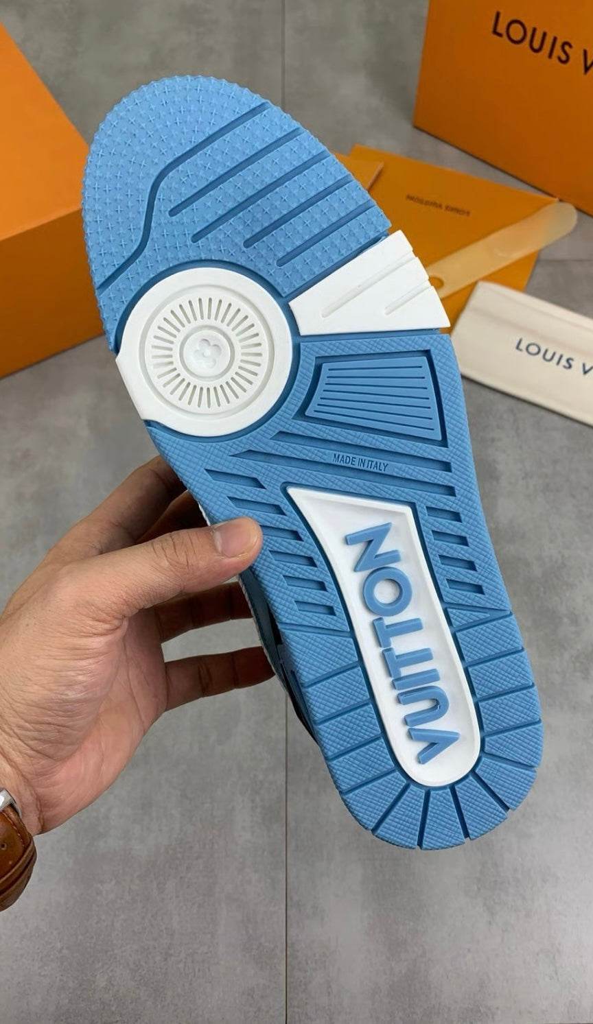 LV Luxury Blue Sneakers - Amoda