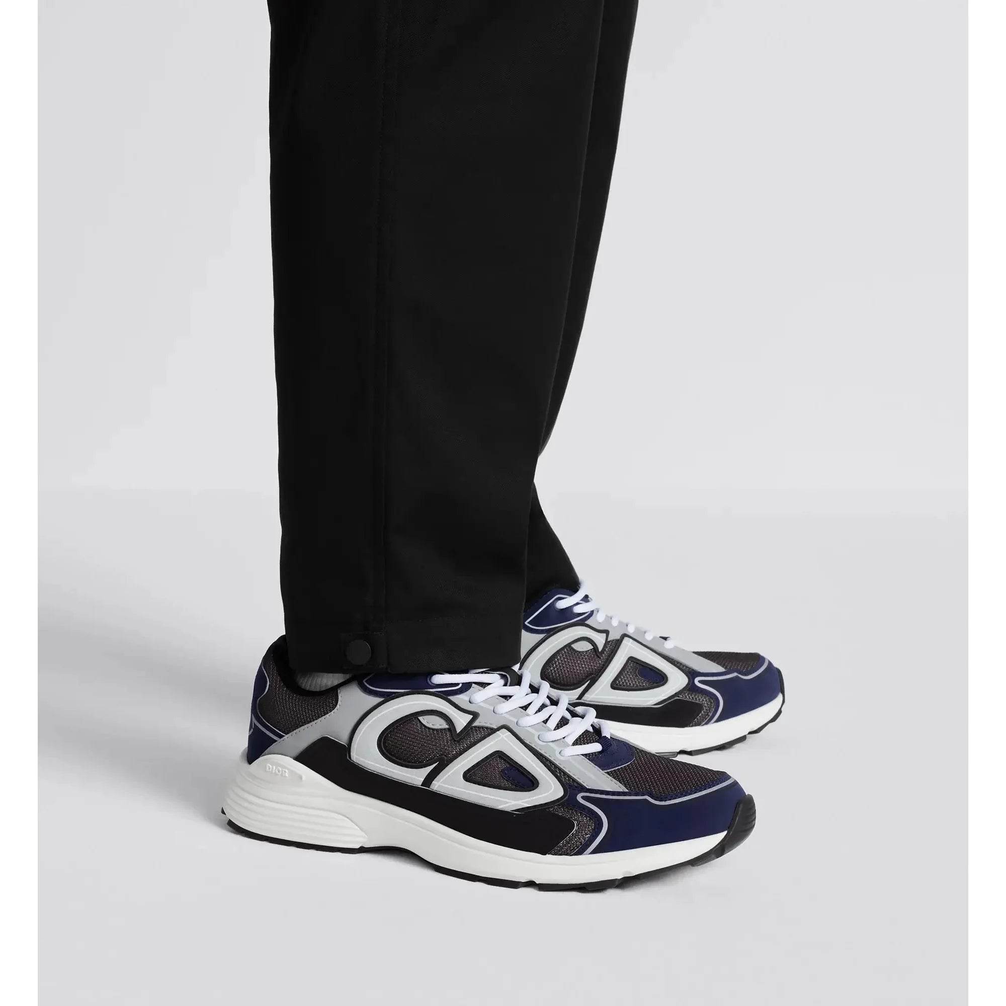 CD B30 Anthracite Blue Technical Mesh with Black - Amoda