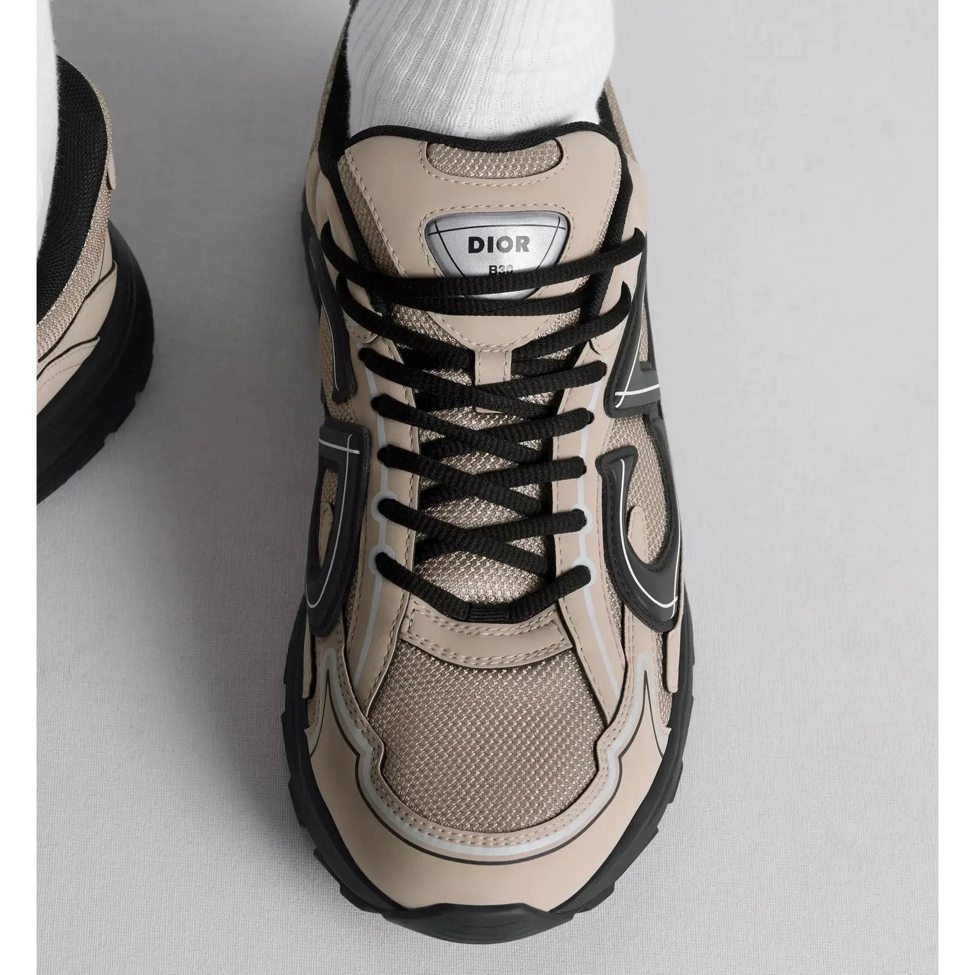 CD B30 Anthracite Beige Reflective Sneakers - Amoda