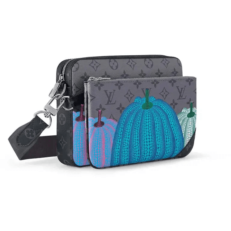 LV x Yayoi Kusama Trio Messenger Pumpkin Print - Amoda