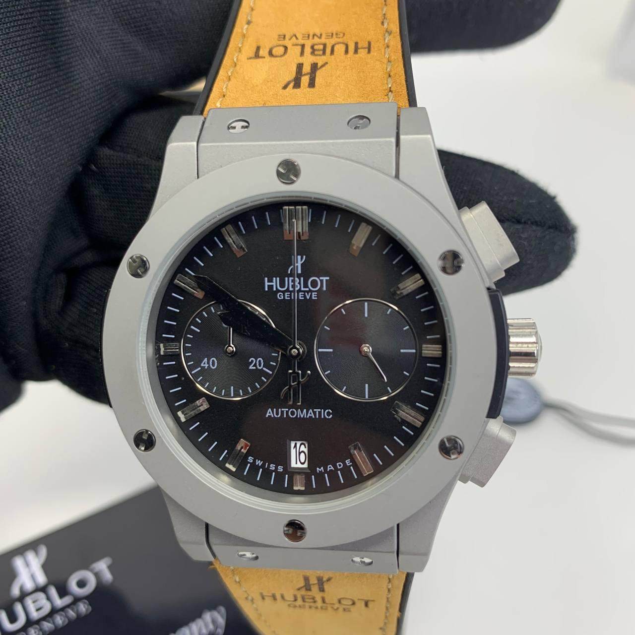 Hublot Big Bang Fusion King Black Dial Leather Strap - Amoda
