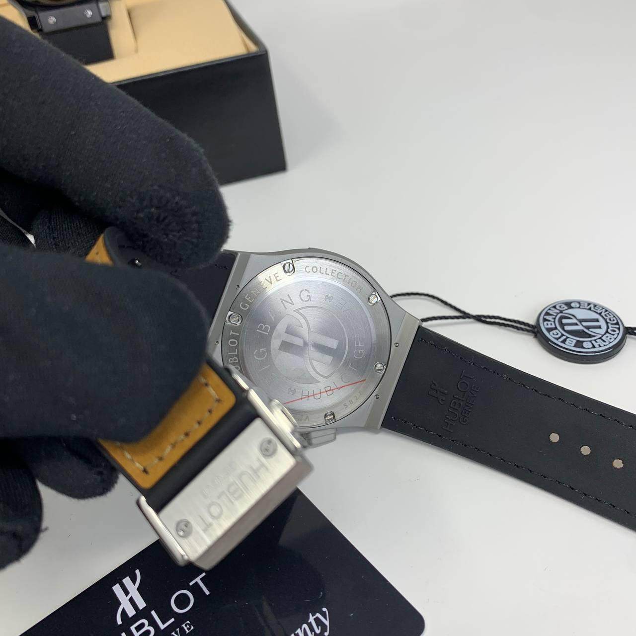 Hublot Big Bang Fusion King Black Dial Leather Strap - Amoda