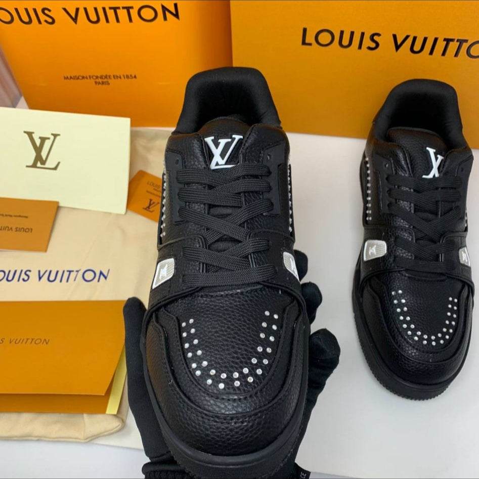 LV Black Leather Low Trainers - Amoda