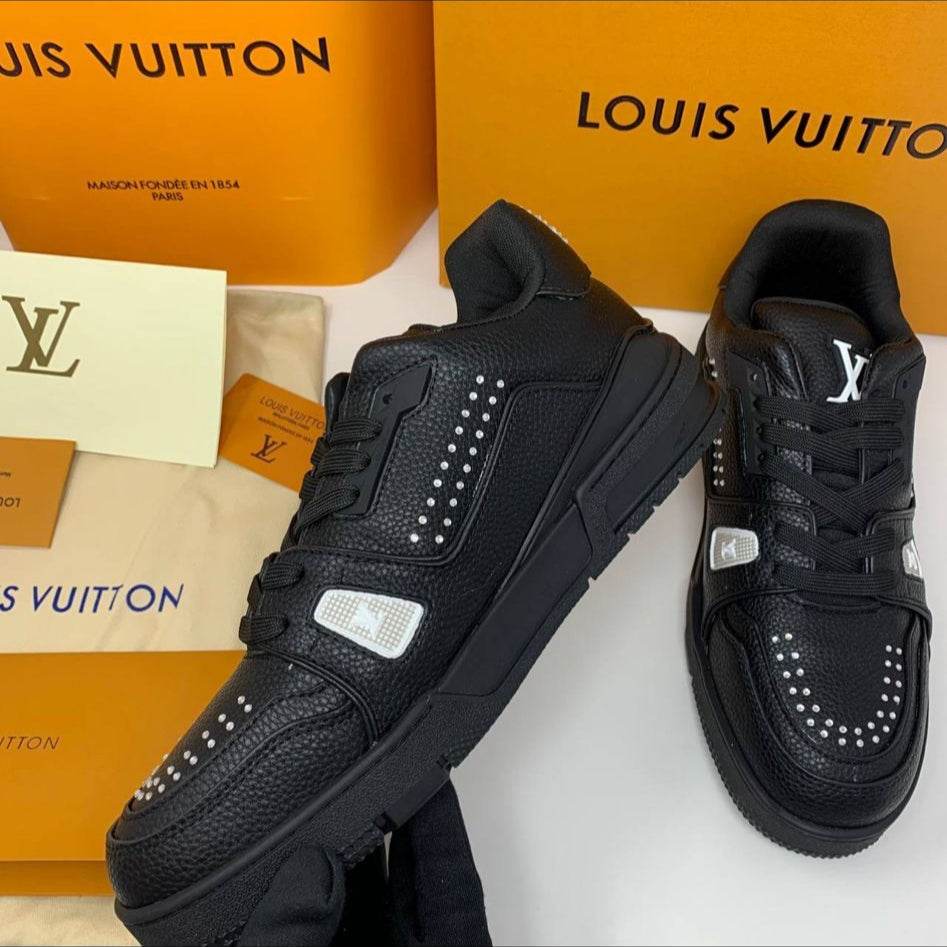 LV Black Leather Low Trainers - Amoda