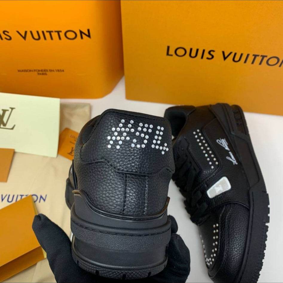 LV Black Leather Low Trainers - Amoda