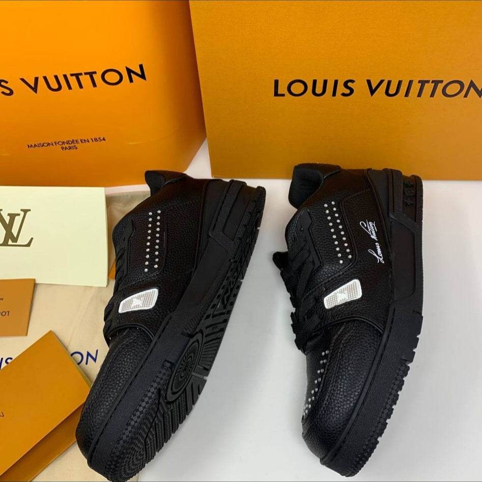 LV Black Leather Low Trainers - Amoda