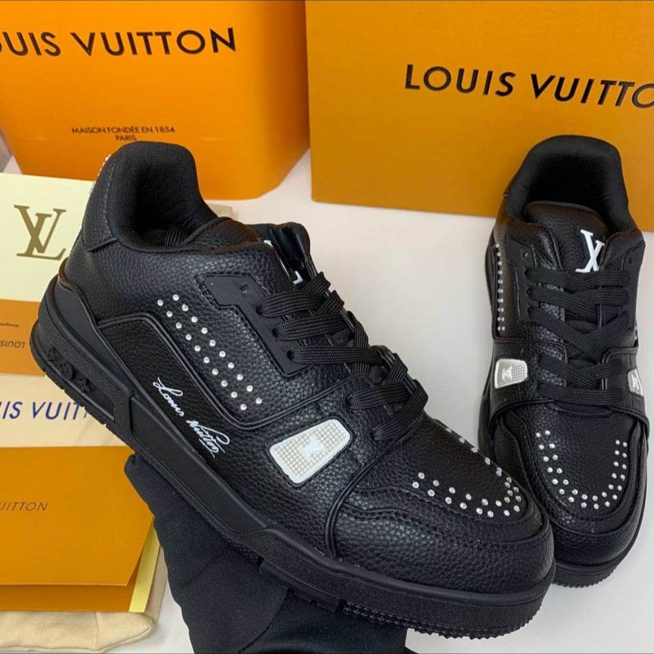 LV Black Leather Low Trainers - Amoda