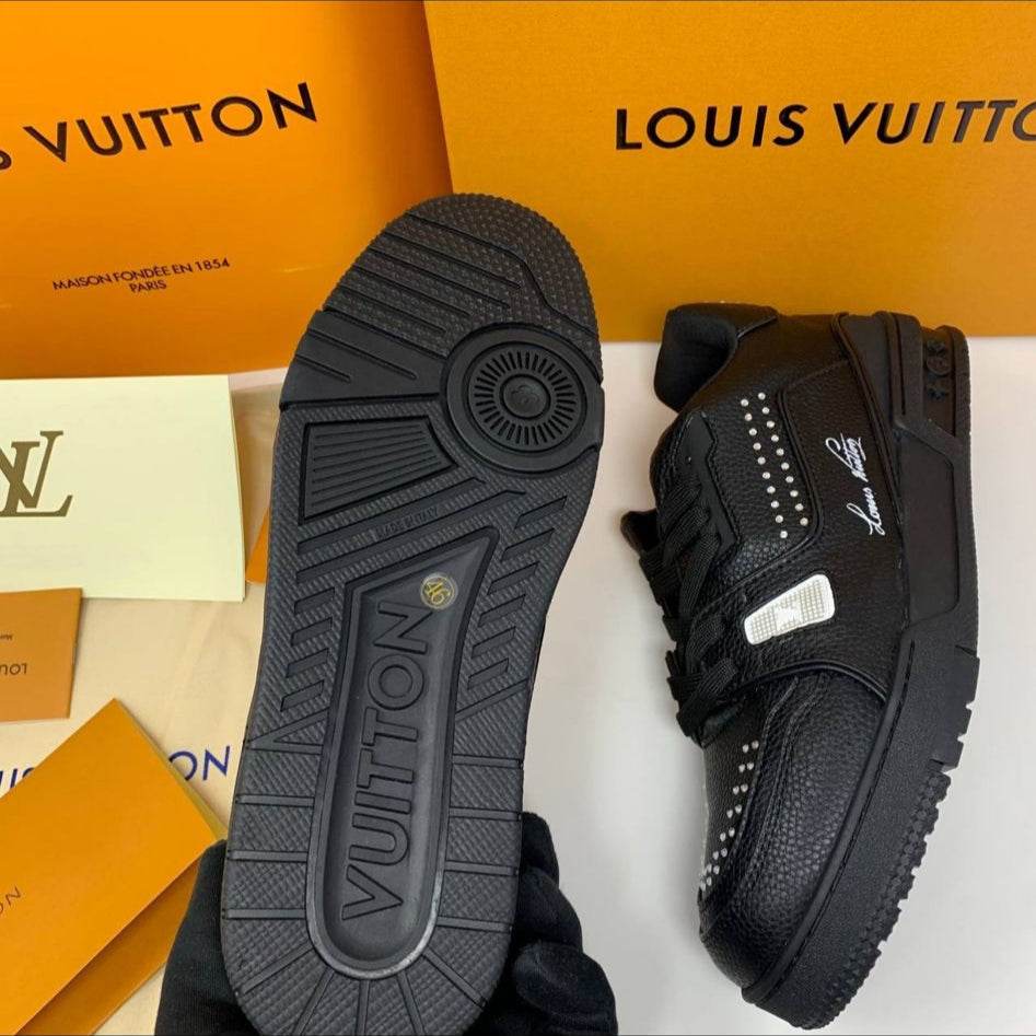 LV Black Leather Low Trainers - Amoda