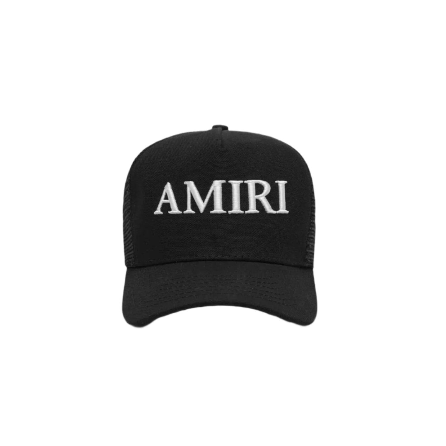 Amiri black Core Logo Trucker Cap - Amoda