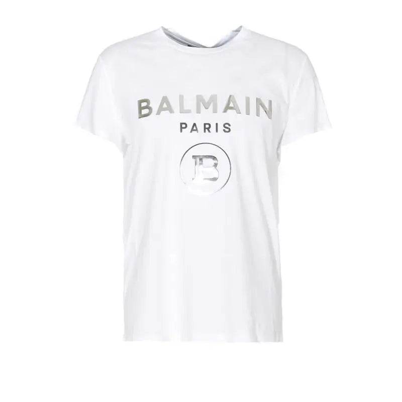 Balmain Metallic Logo T shirt - Amoda
