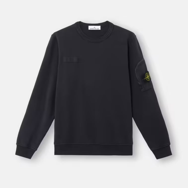 Stone Island Crewneck sweatshirt with Zip Sleeve pocket