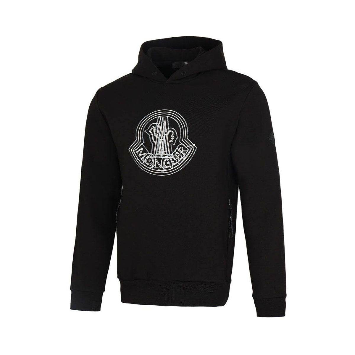 Moncler Large logo Hoodie black - Amoda
