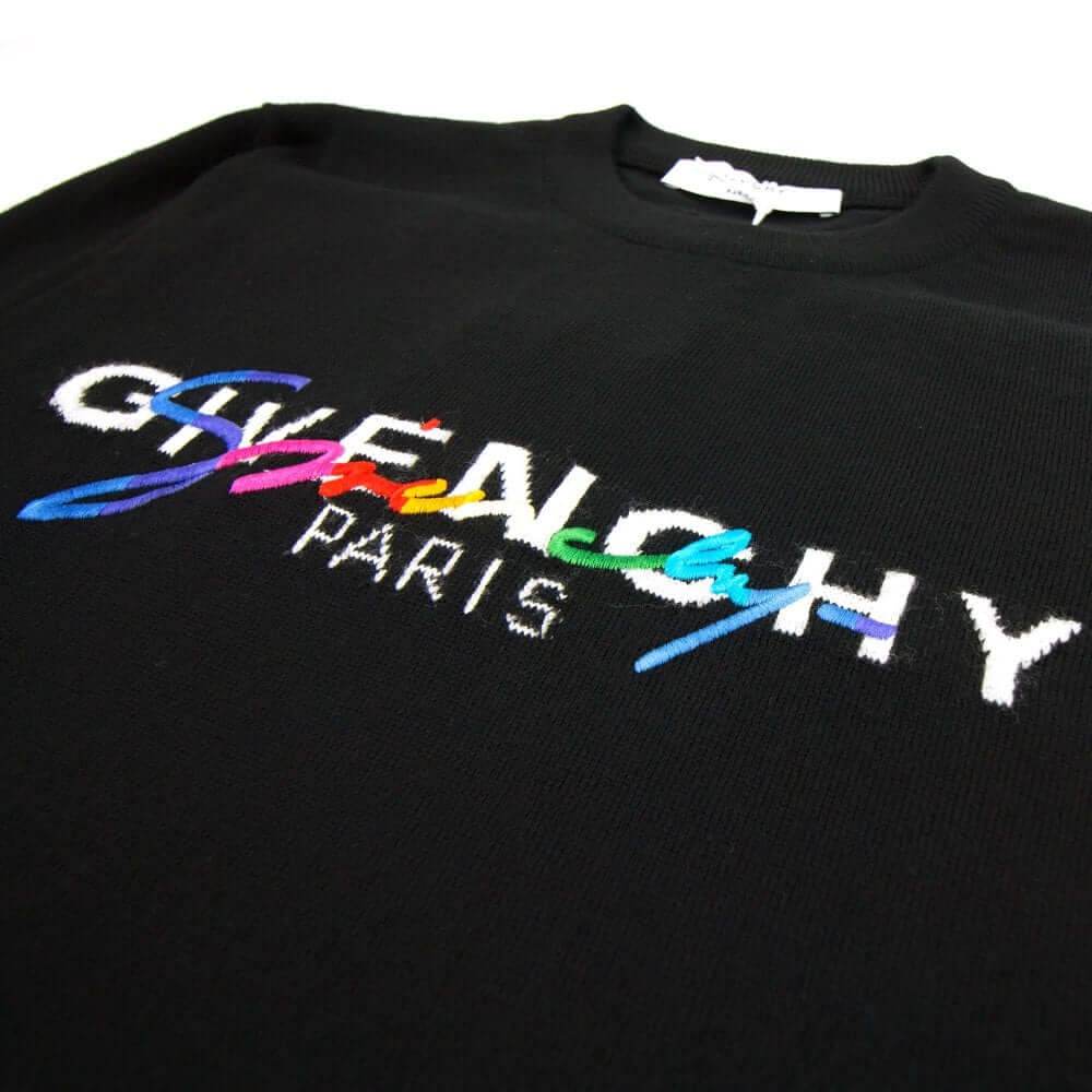 Givenchy Colour text Embroidered Cotton Fleece Hoodie - Amoda