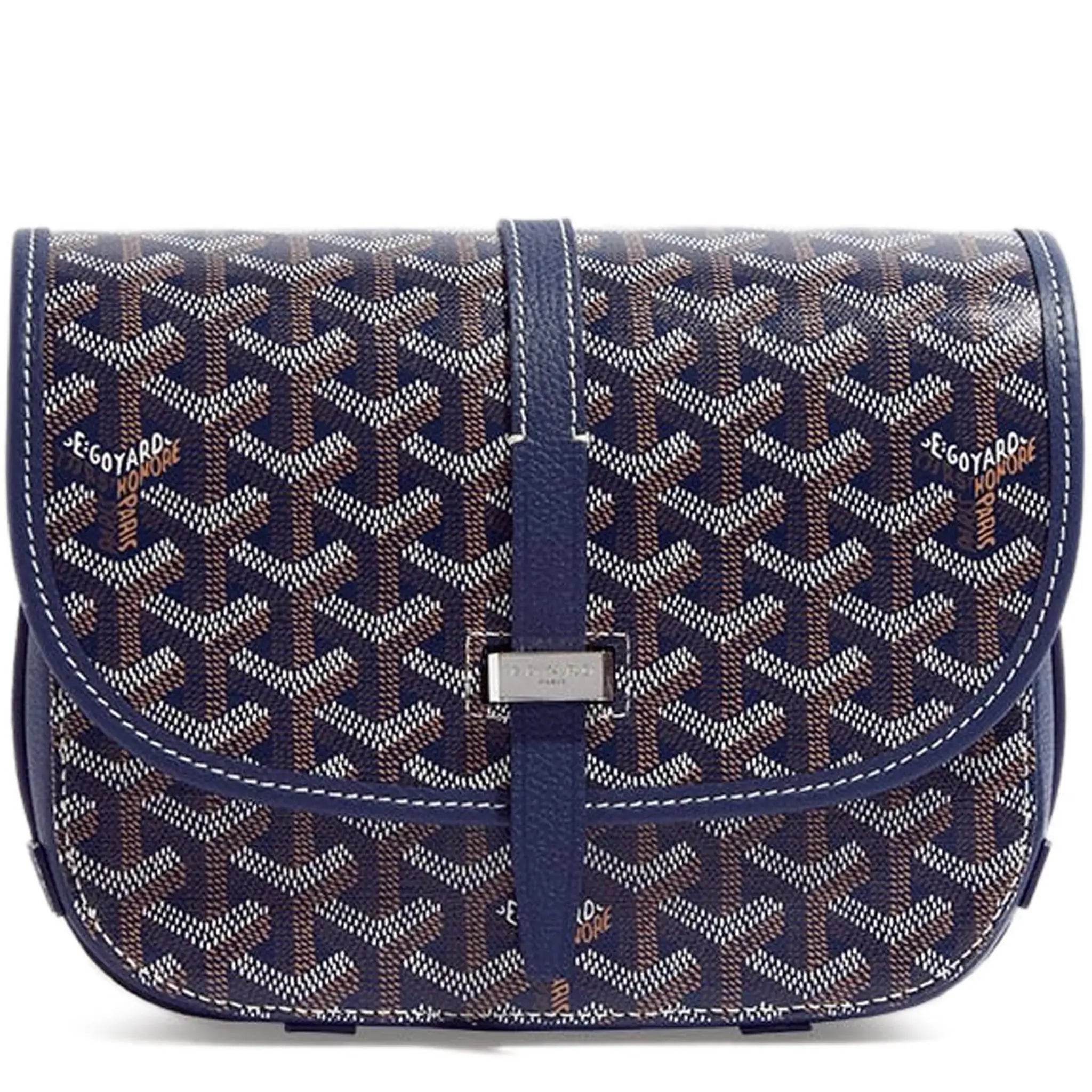 GoYard Belvedere Messenger Bag Blue - Amoda