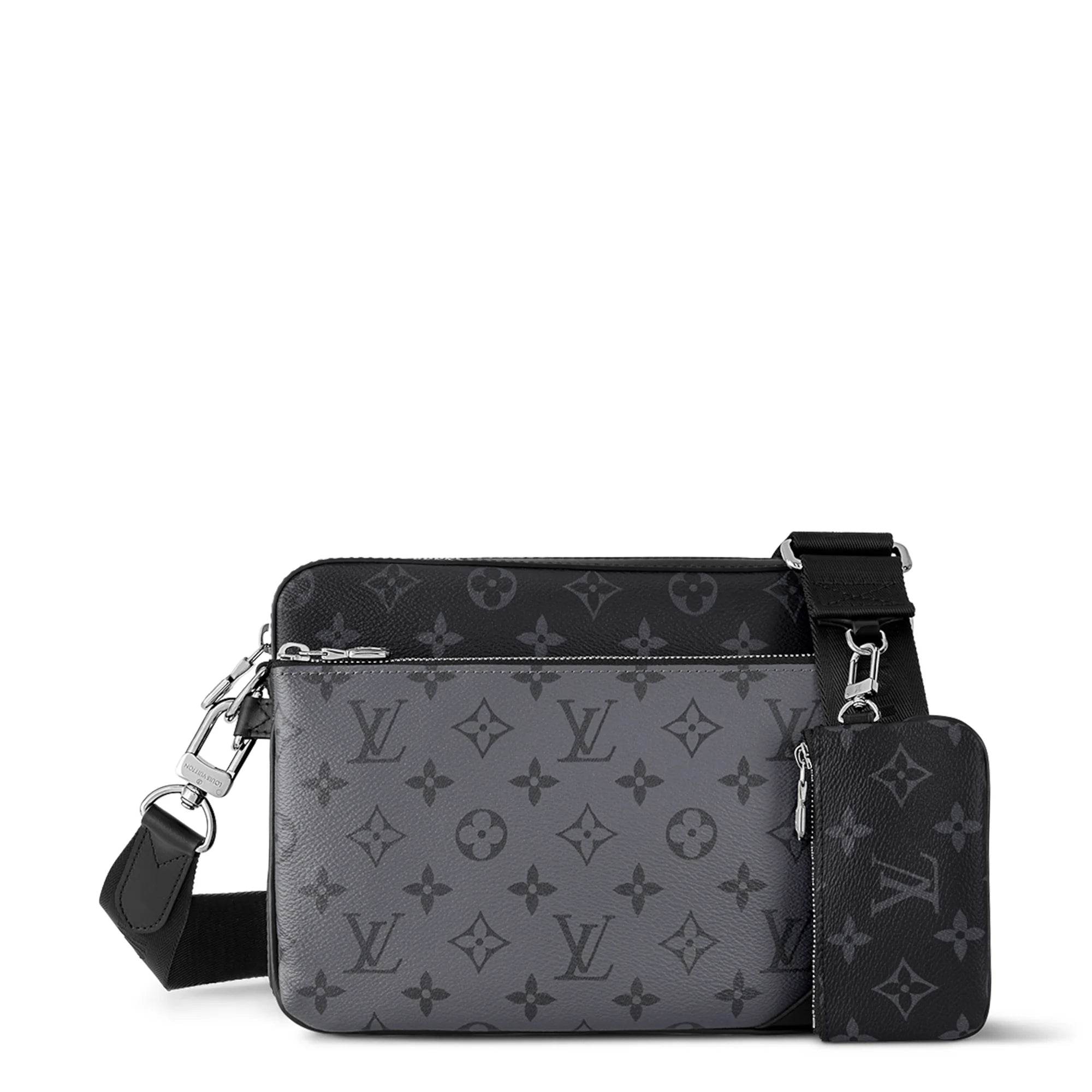 LV Trio Messenger Bag Luxury Monogram Grey & Black - Amoda