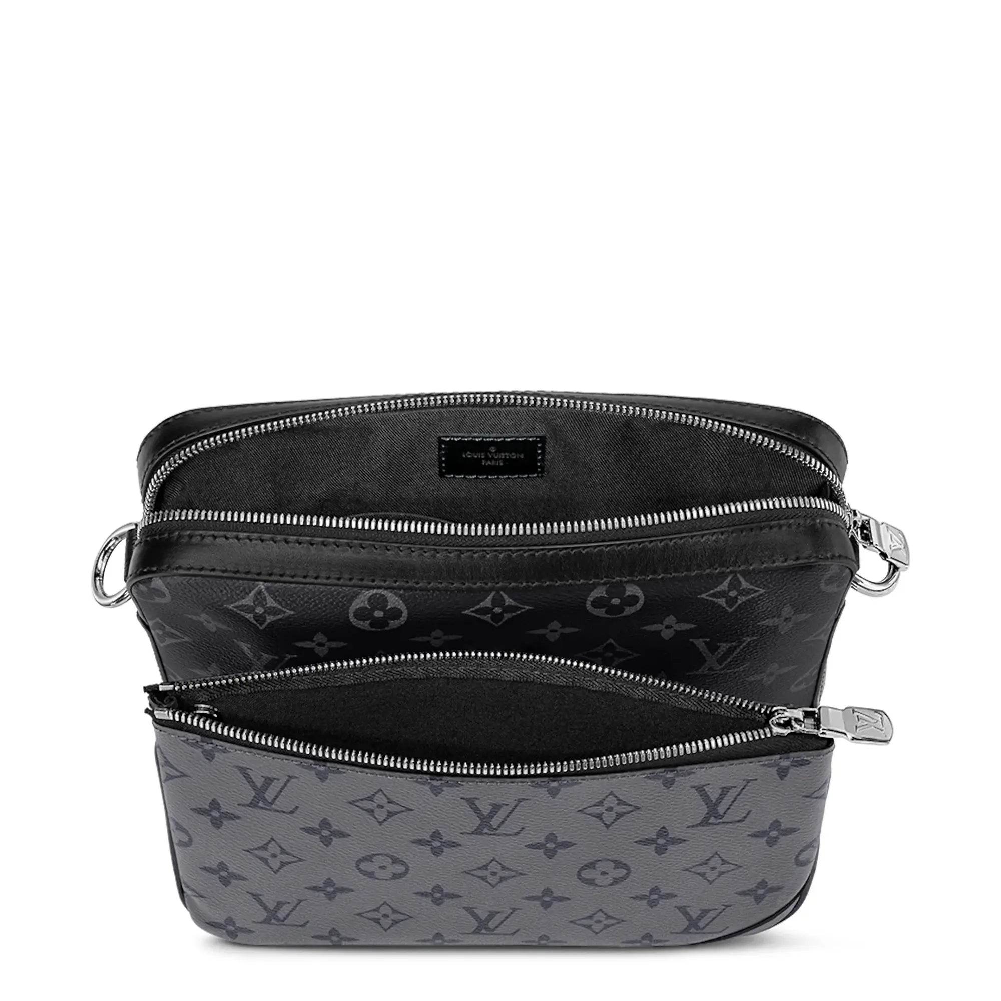 LV Trio Messenger Bag Luxury Monogram Grey & Black - Amoda