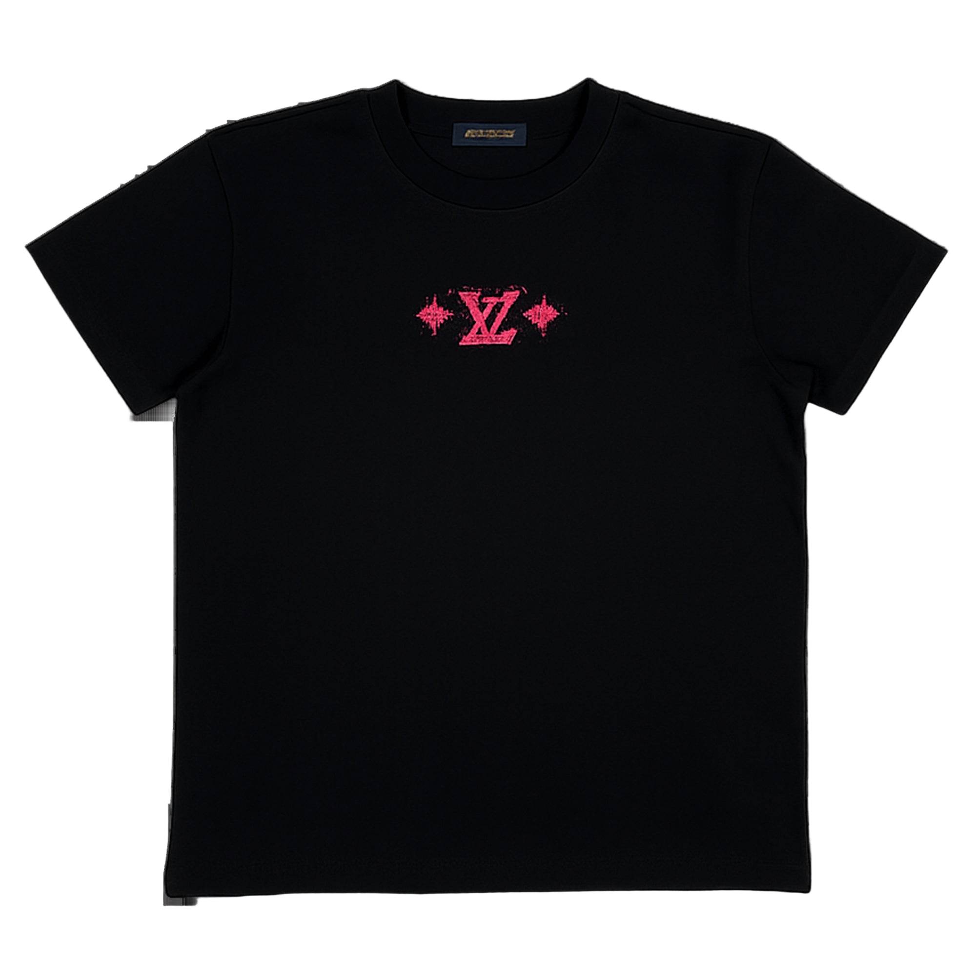 Louis Vuitton Cotton T-shirt with Pink Pattern - Amoda
