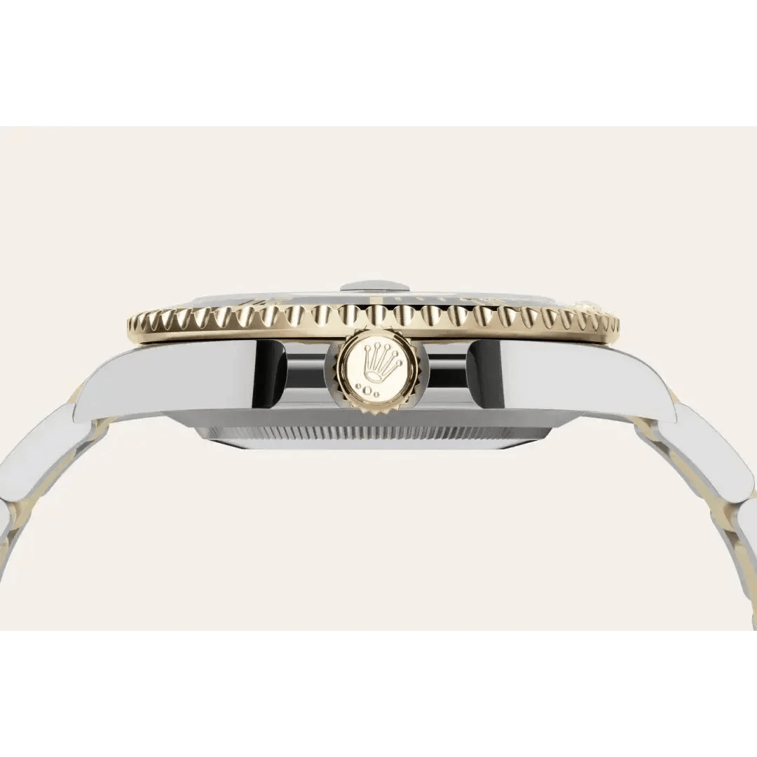 Rolex Submariner Date Gold Oyster Bracelet with Black Bezel - Amoda