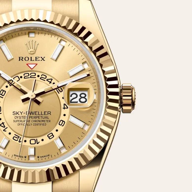 Rolex Sky-Dweller, Yellow Gold, Champagne Dial - Amoda