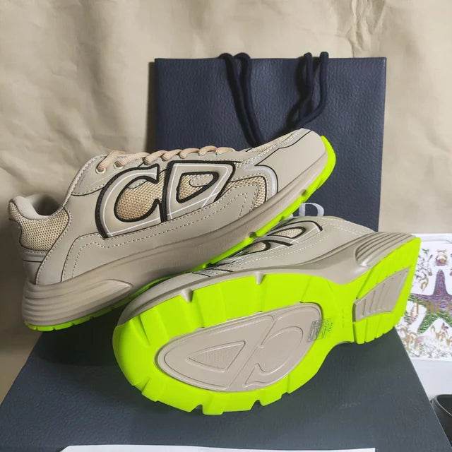 CD B30 Khaki/Lime Reflective Sneakers - Amoda