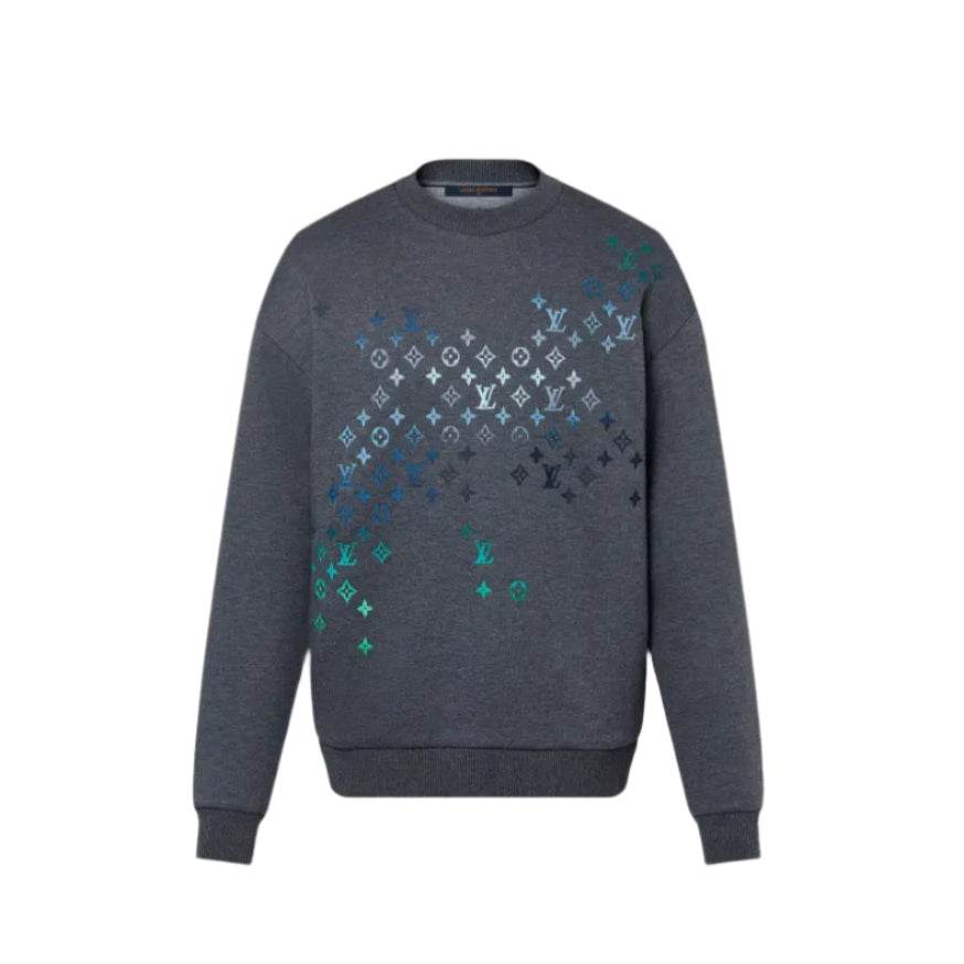 Embroidered cotton LV Sweatshirt Green - Amoda