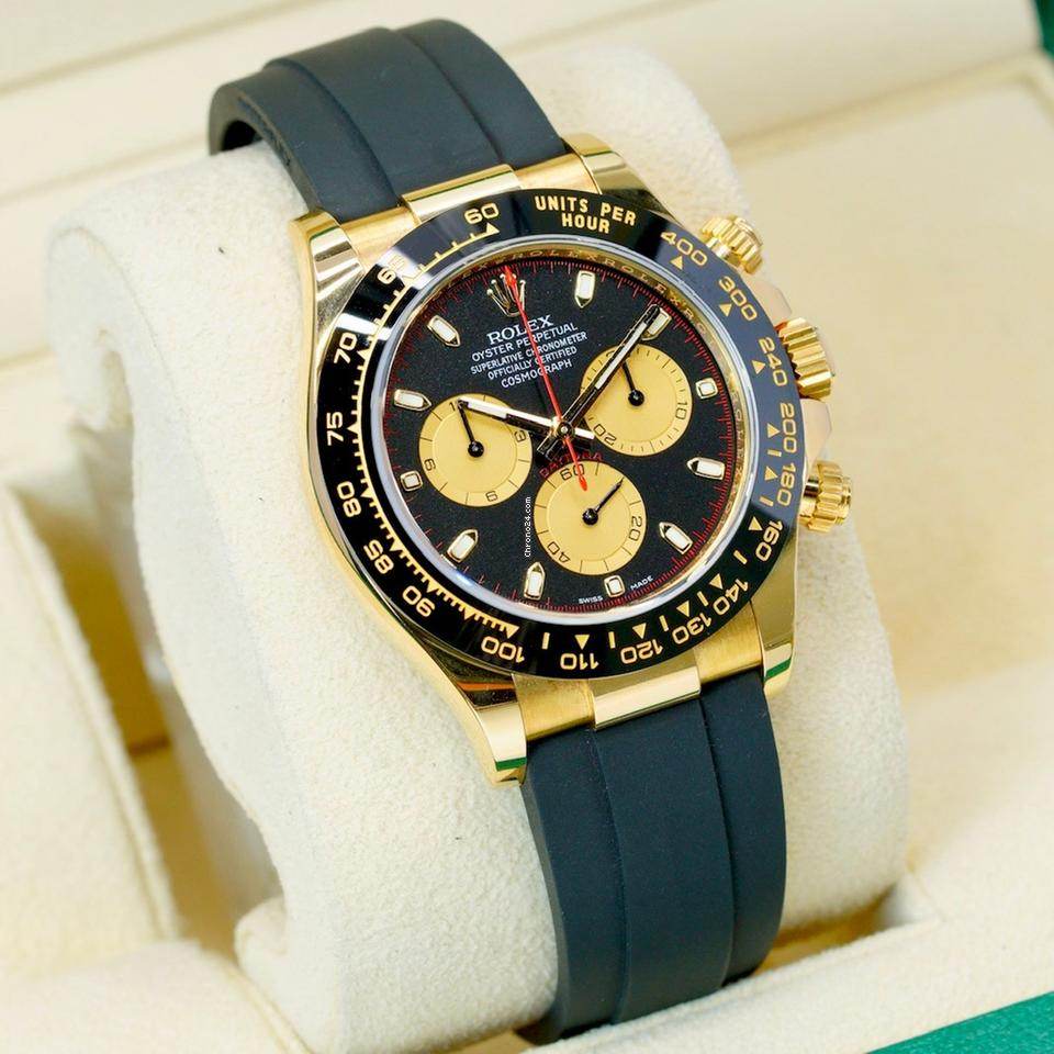 Rolex Daytona - Rolex Daytona Cosmograph Oysterflex Daytona Yellow Gold , Black Dial - Amoda