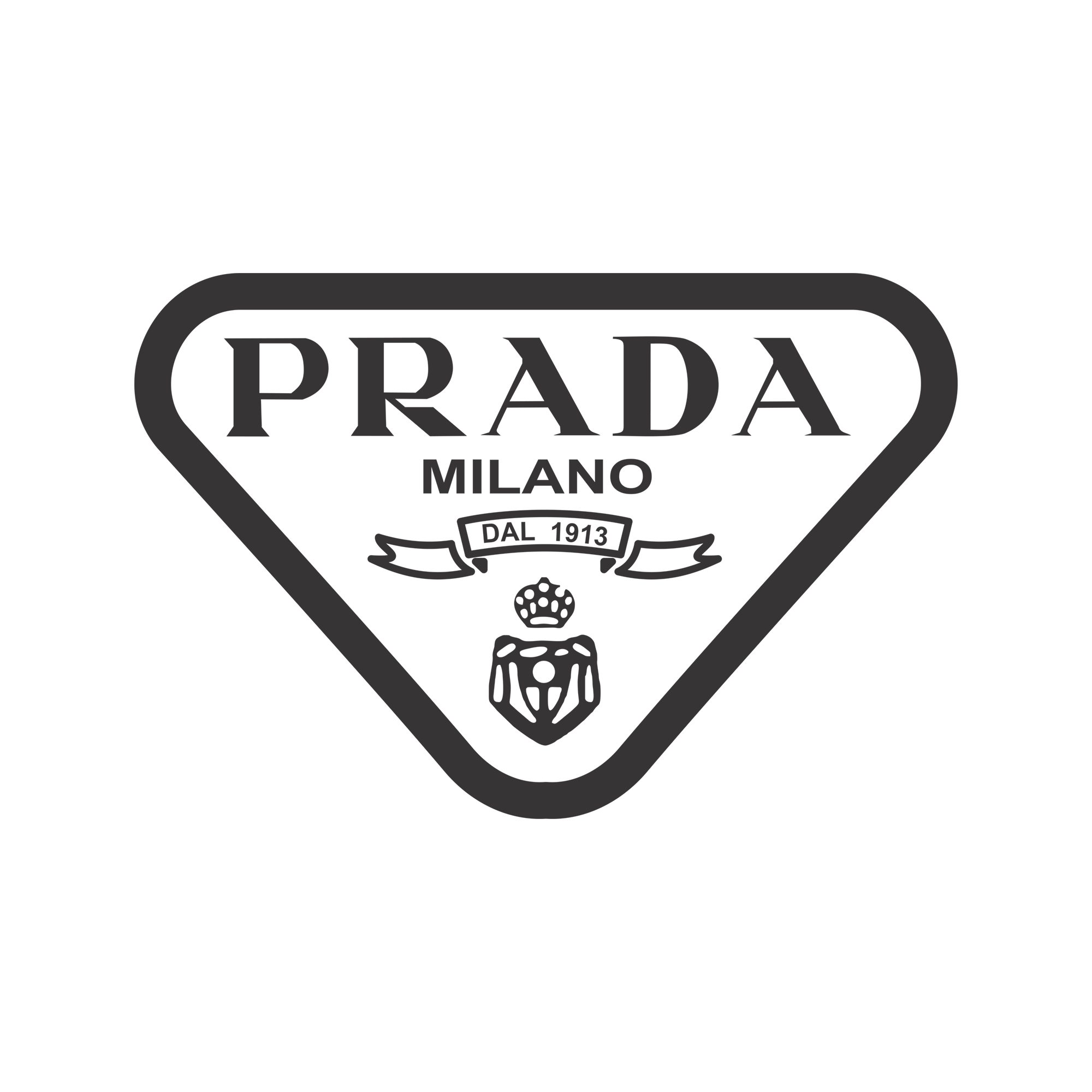 Prada relaxed Fit cotton T Shirt in Black & White - Amoda