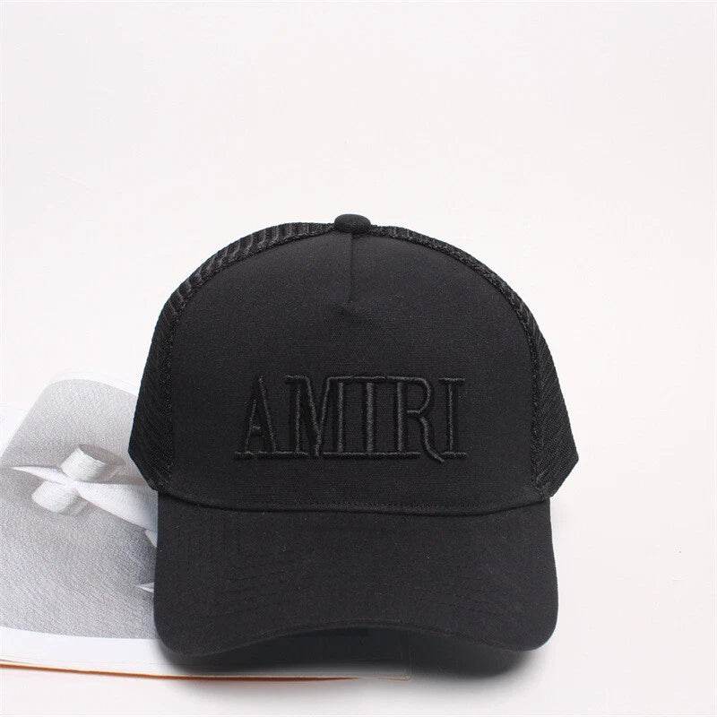 Amiri core logo Black/Orange trucker Cap - Amoda