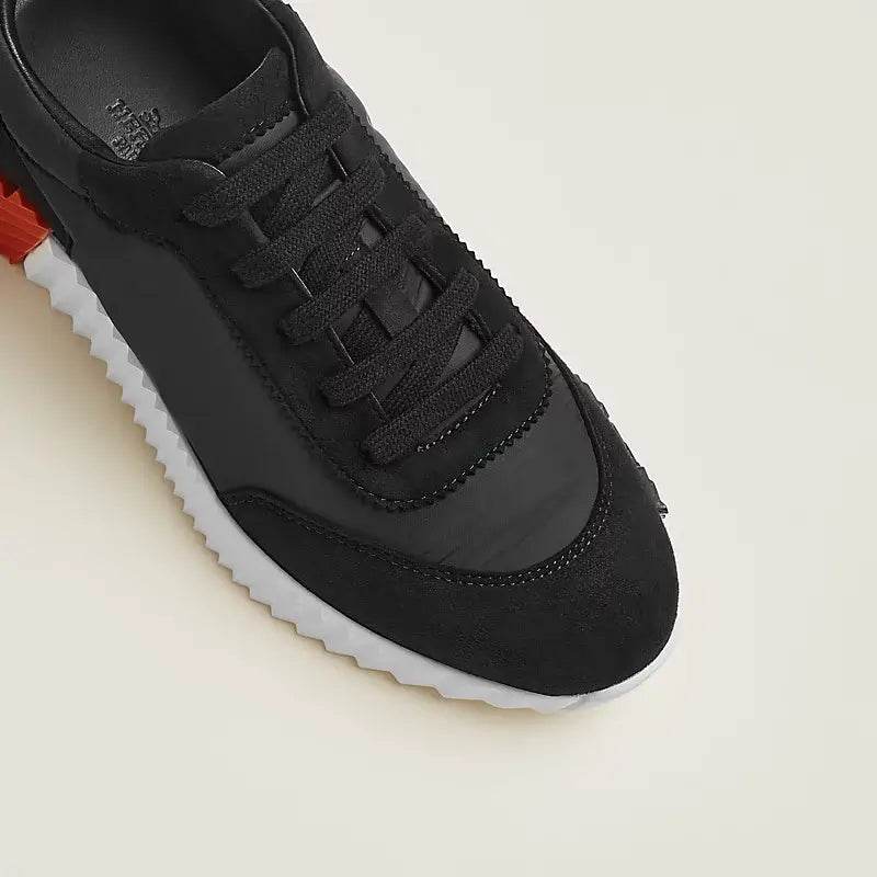 Hermes Black & White Bouncing sneakers Orange&Black H on the sole - Amoda