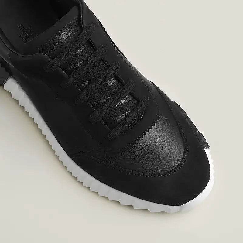 Hermes black Bouncing Sneakers with Black H on sole - Amoda