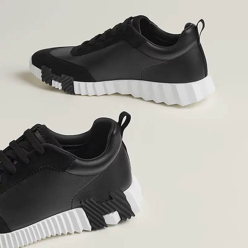 Hermes black Bouncing Sneakers with Black H on sole - Amoda