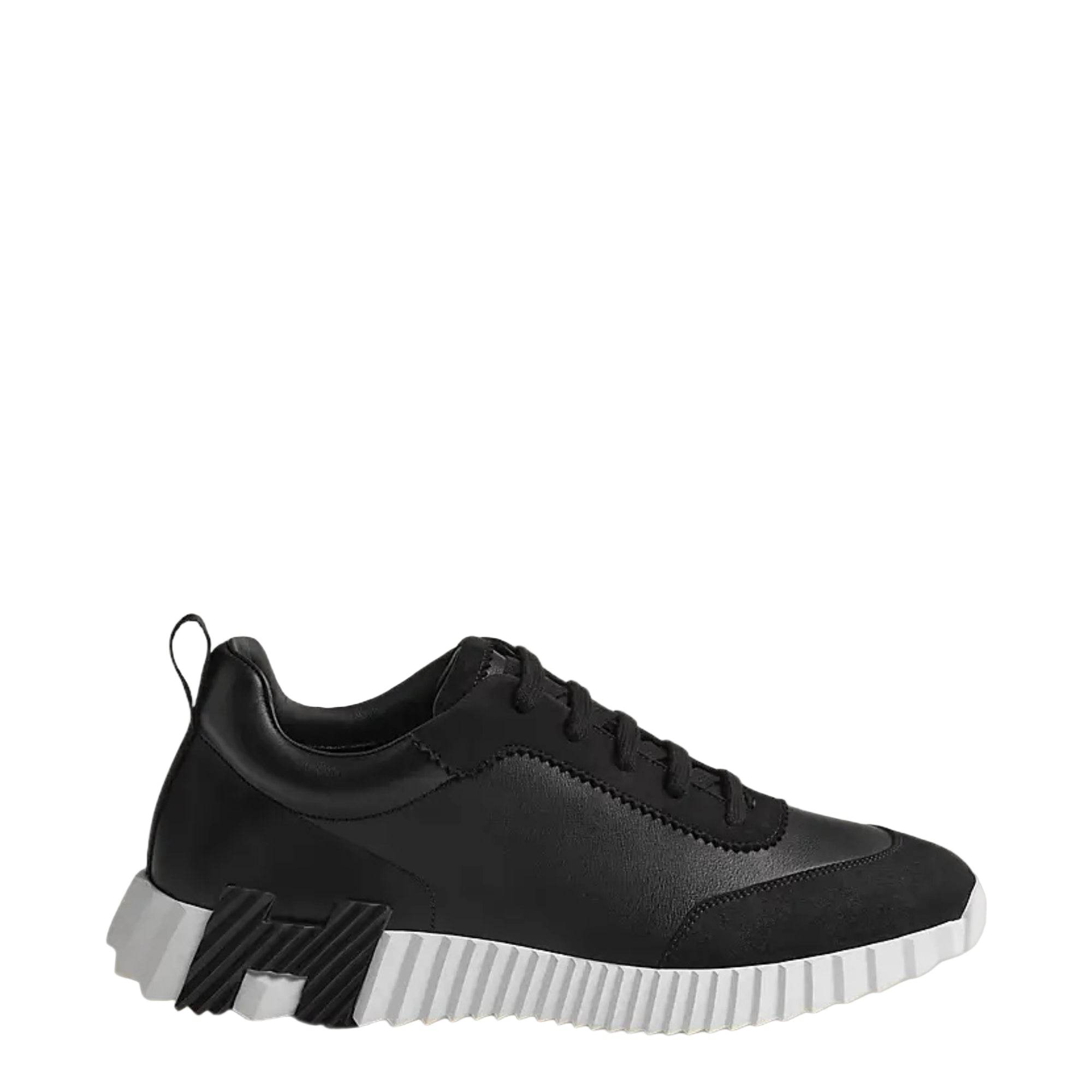 Hermes black Bouncing Sneakers with Black H on sole - Amoda